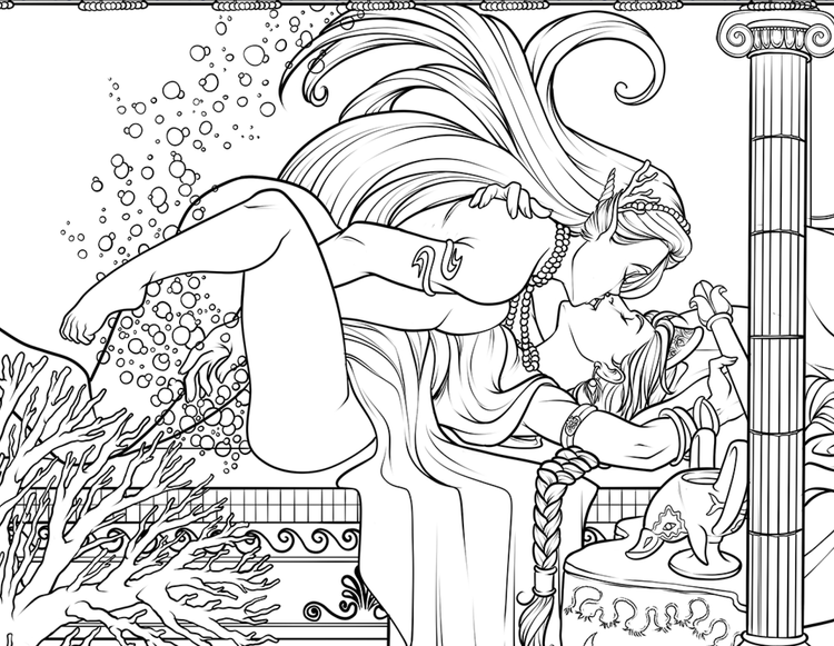 Illustrated Fiction: Down Where It's  Wetter (Amphitrite / Hera)